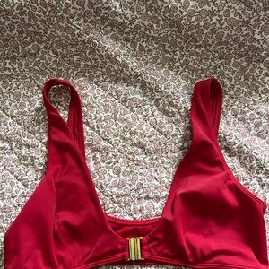 Kendall and Kylie red front clip swimsuit